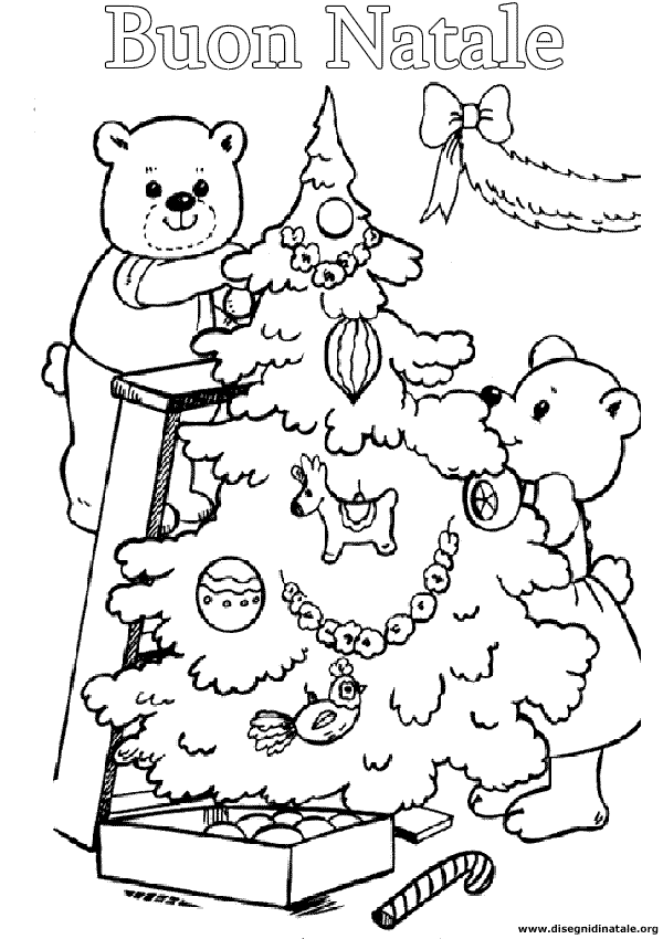 Disegni albero di Natale da colorare
